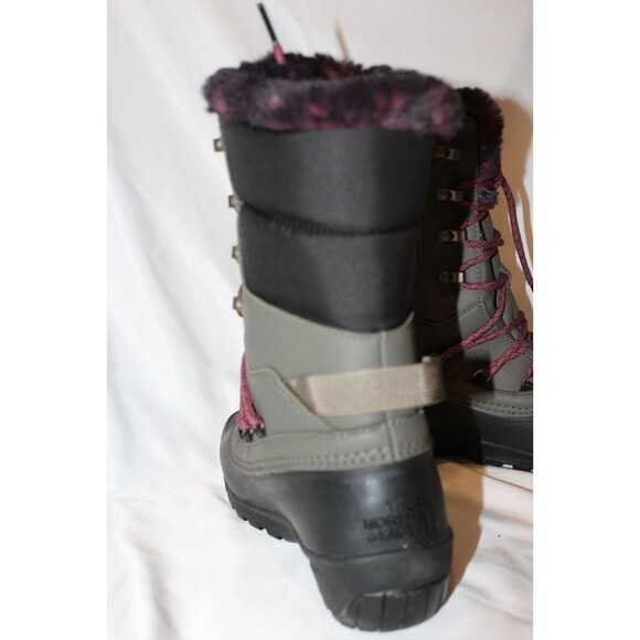 THE NORTH FACE Womens Shellista IV Luxe Waterproof Tall Snow Boots Black Green 7 - Picture 5 of 6